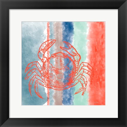 Framed Crab Stripes Print