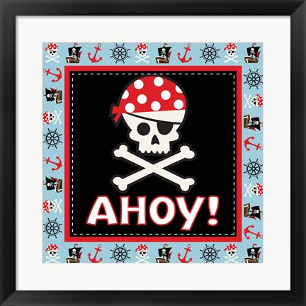 Framed Ahoy Pirate Boy III Print