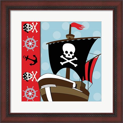Framed Ahoy Pirate Boy V Print