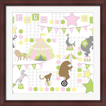 Framed Baby Big Top V Pink Print