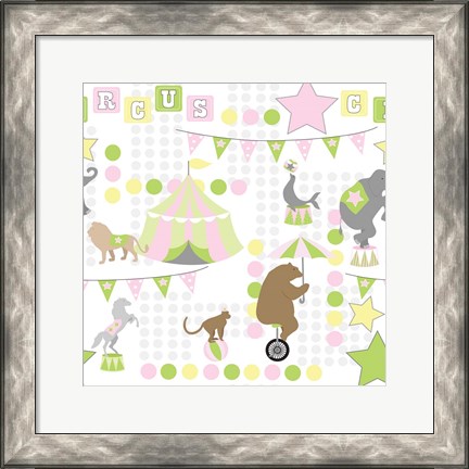 Framed Baby Big Top V Pink Print