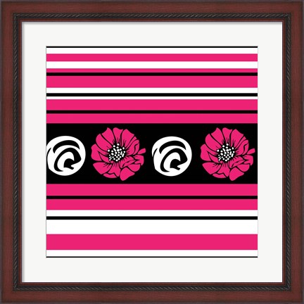 Framed Bold Pink Flower II Print