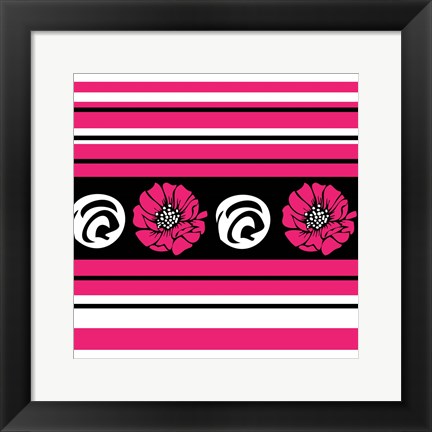 Framed Bold Pink Flower II Print