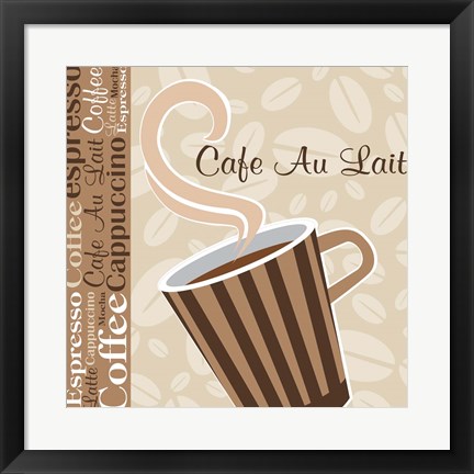 Framed Cafe Au Lait Cocoa Latte IX Print