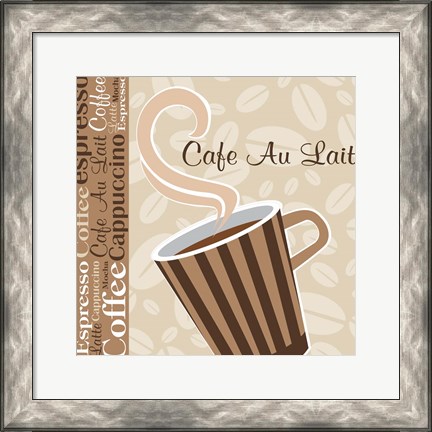 Framed Cafe Au Lait Cocoa Latte IX Print