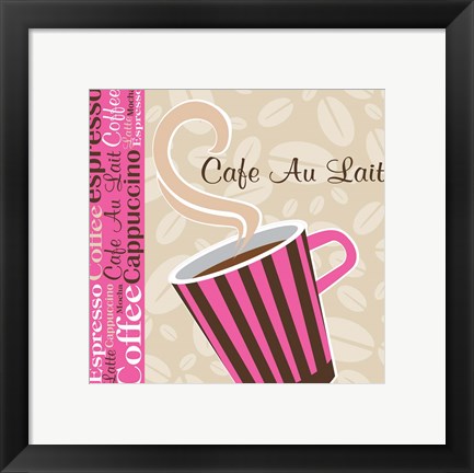 Framed Cafe Au Lait Cocoa Punch I Print
