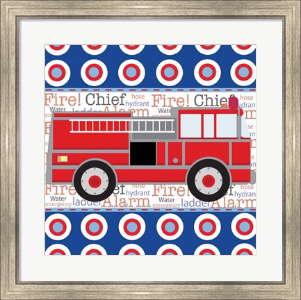 Framed Fire Emergency X Print