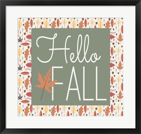 Framed Hello Fall II Print
