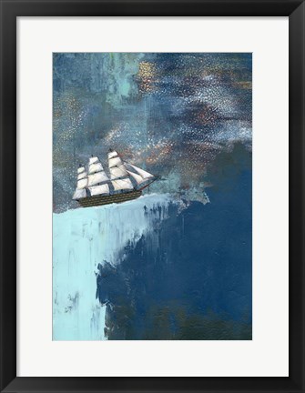 Framed Dark Blue Ocean Print