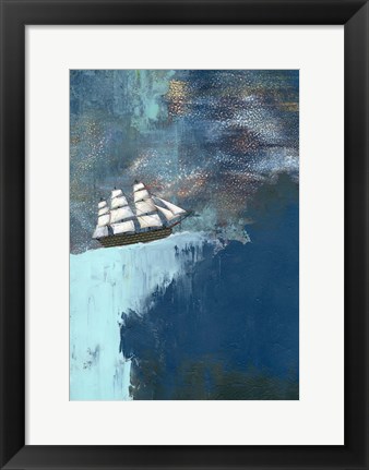 Framed Dark Blue Ocean Print