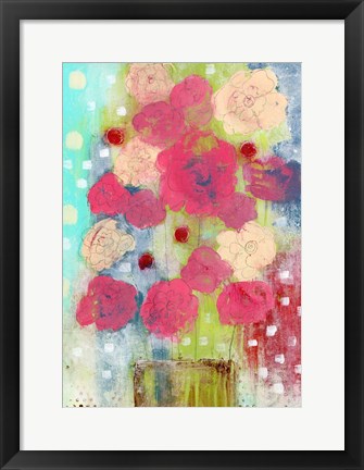 Framed Bright Floral Print
