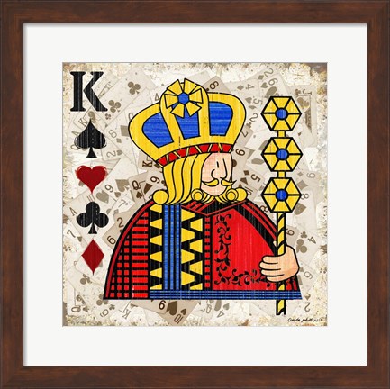 Framed King of Spades Print