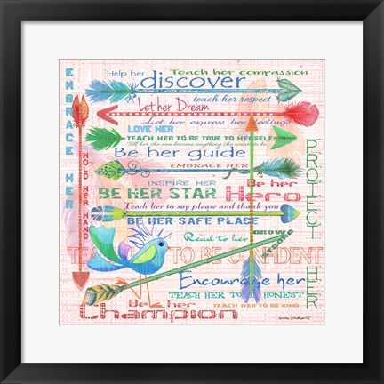 Framed Be Her Safe Place Print