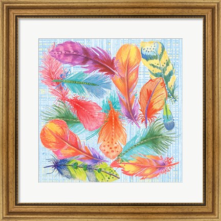 Framed Lil Bird Feathers Print