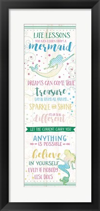 Framed Life Lessons from a Mermaid Print