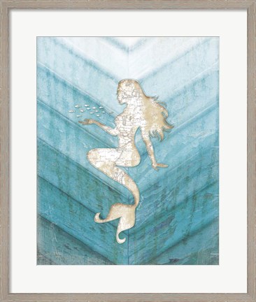 Framed Coastal Mermaid II Print