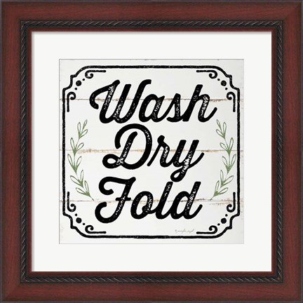 Framed Wash, Dry, Fold, II Print