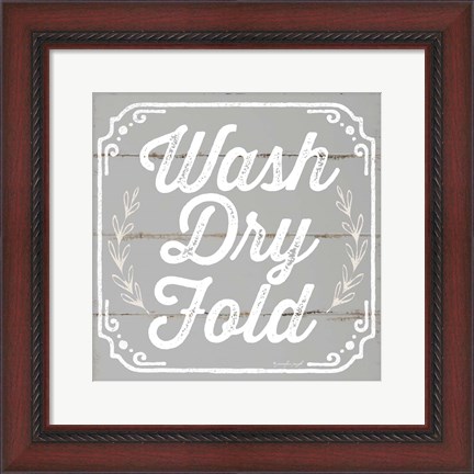 Framed Wash, Dry, Fold III Print