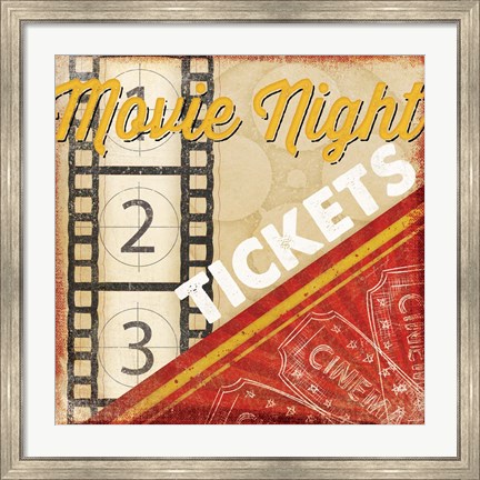 Framed Movie Night Print