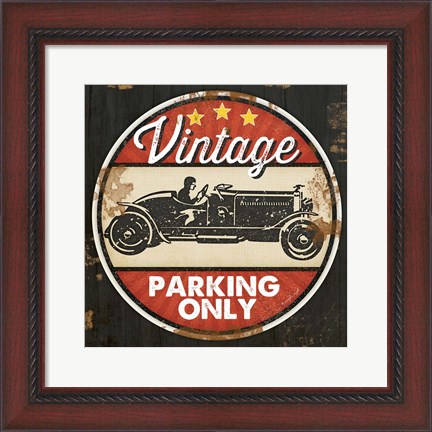 Framed Vintage Parking Print