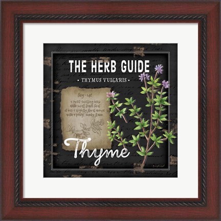 Framed Herb Guide Thyme Print