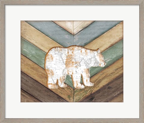 Framed Lodge Bear Print