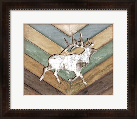 Framed Lodge Elk Print