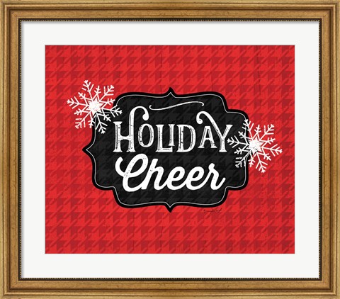 Framed Holiday Cheer - Red Plaid Print