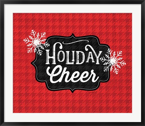 Framed Holiday Cheer - Red Plaid Print