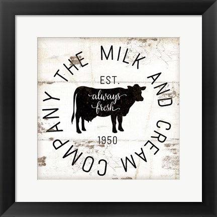 Framed Milk and Cream Company Print