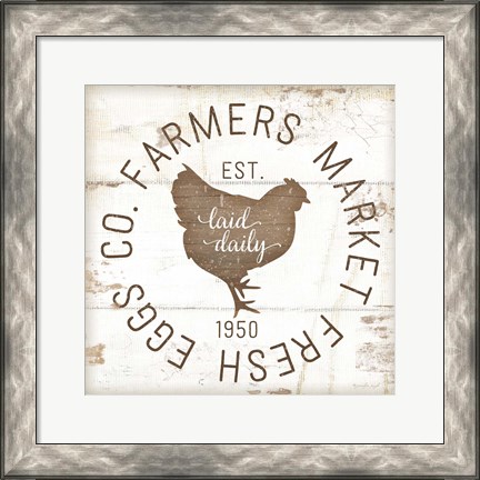 Framed Farmer Market Eggs II Print
