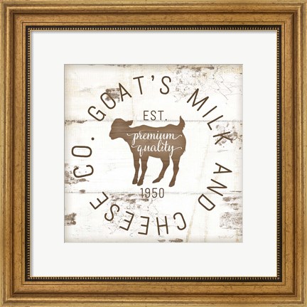 Framed Goat&#39;s Milk and Cheese Co. II Print
