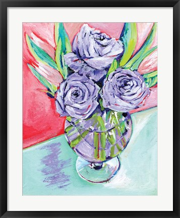 Framed Purple Rose Print