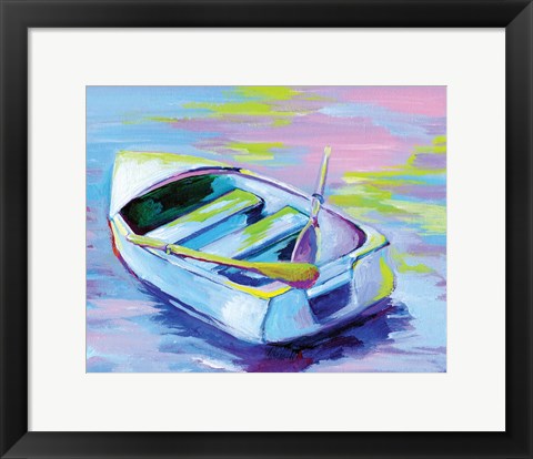 Framed Sunset Boat II Print