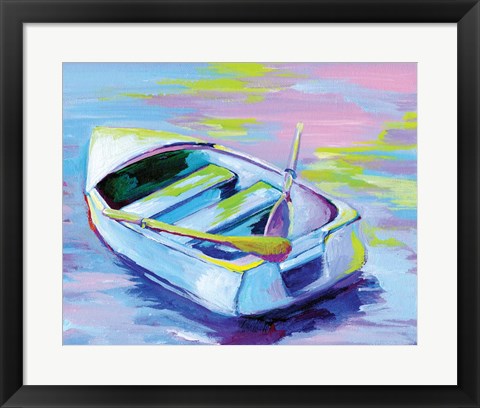 Framed Sunset Boat II Print