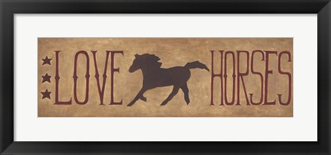 Framed Love Horses Print