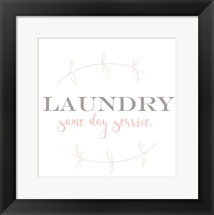 Framed Laundry Vine II Print
