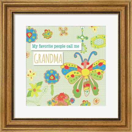 Framed Favorite People Grandma Print