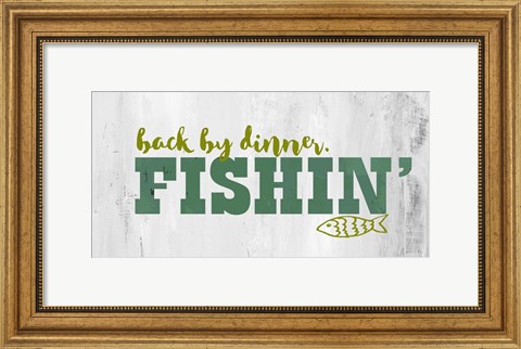 Framed Fishing Dinner Print
