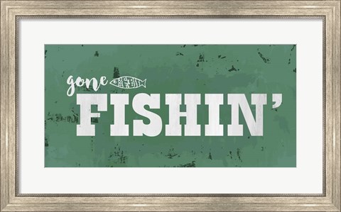 Framed Gone Fishing Print