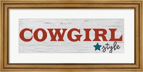 Framed Cowgirl Style Print