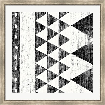 Framed Patterns of the Savanna I BW Print