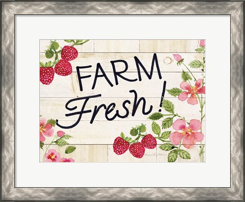 Framed Life on the Farm Sign I Print