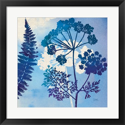 Framed Blue Sky Garden II Print