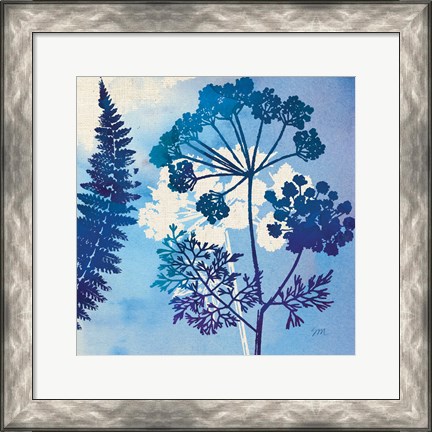 Framed Blue Sky Garden II Print
