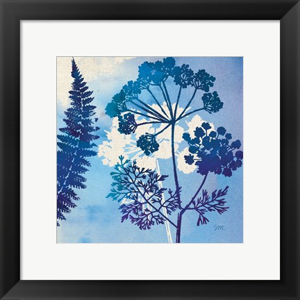 Framed Blue Sky Garden II Print