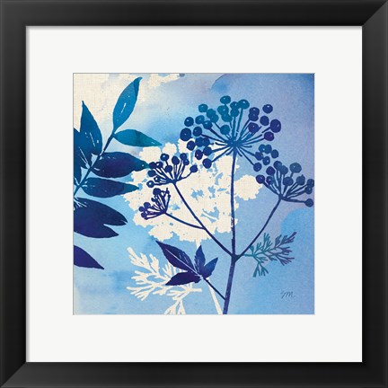 Framed Blue Sky Garden I Print