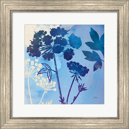 Framed Blue Sky Garden III Print