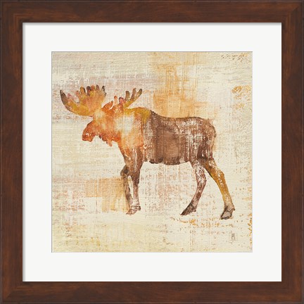 Framed Moose Study Print