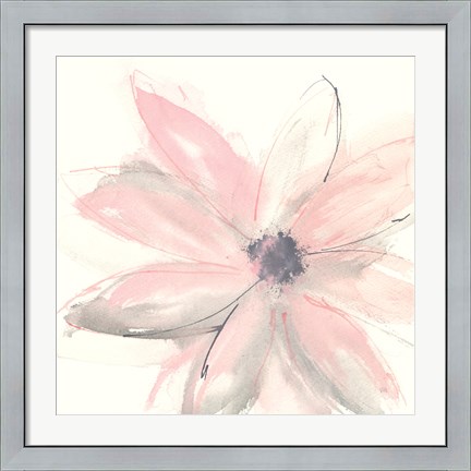 Framed Blush Clematis I Print